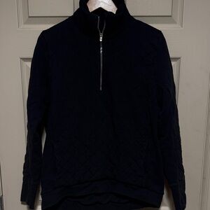 lululemon athletica Black Quilted Zip-Up Sweater